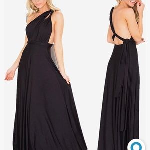 Women Transforming Long Black Dress
